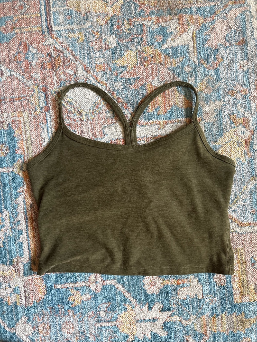 Beyond Yoga Olive Green Women's Cropped Tank Top (Matching Set)